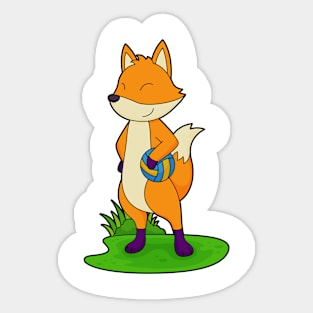 Fox Volleyball Sports Sticker